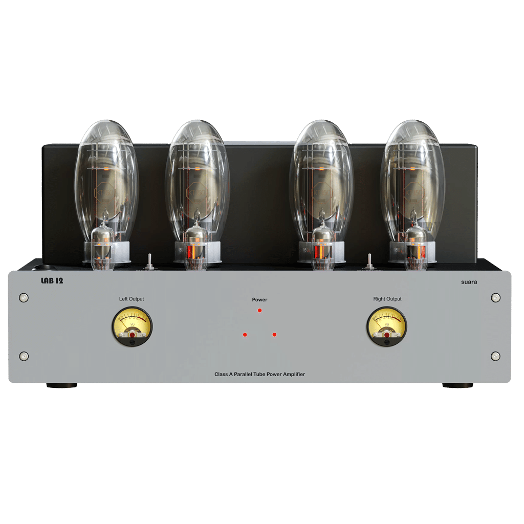 03-lab12-endstufe-suara-mk2-toroid-silber-vorne-01 LAB12 Endstufe suara MK2 Toroid Version jetzt telefonisch oder per E-Mail mit 3% Skonto bestellen oder vorher unverbindlich als Testpaket zu Hause ausprobieren.