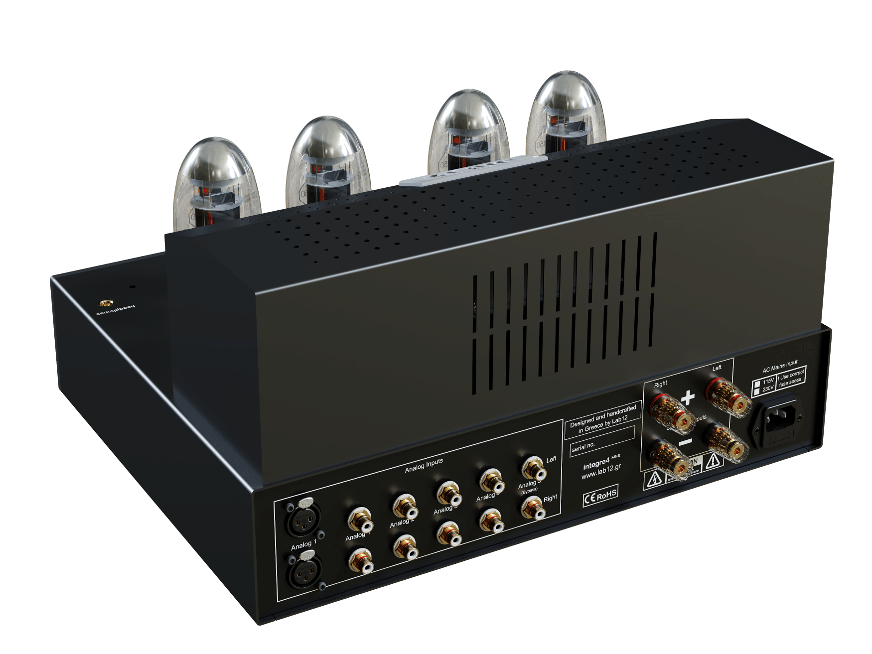 03-lab12-vollverstaerker-integre4-mkii-toroid-schwarz-hinten LAB12 Vollverstärker integre4 MK2 Toroid Version jetzt telefonisch oder per E-Mail mit 3% Skonto bestellen oder vorher unverbindlich als Testpaket zu Hause ausprobieren.