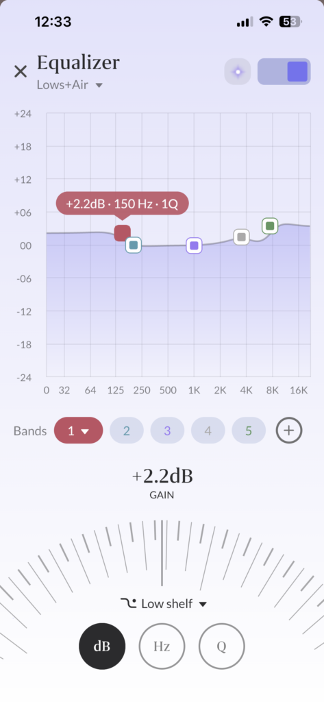 Roon Knowledge Base Alles Über Audio MUSE Präzise Audiokontrolle Parametrischer Equalizer ACM Premium Audio