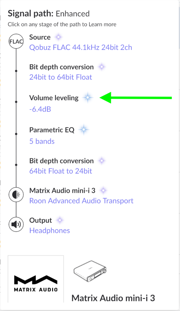 Roon Knowledge Base Alles Über Audio MUSE Präzise Audiokontrolle Volume Leveling ACM Premium Audio