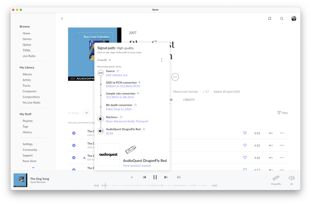 Roon Knowledge Base Alles Über Audio Signalweg ACM Premium Audio