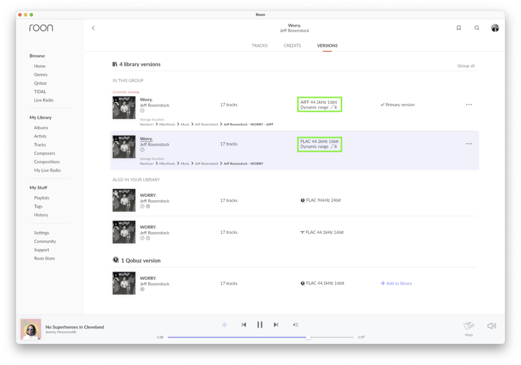 Roon Knowledge Base Dynamikumfang ACM Premium Audio