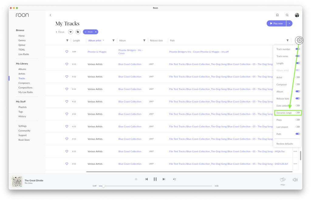 Roon Knowledge Base Dynamikumfang ACM Premium Audio