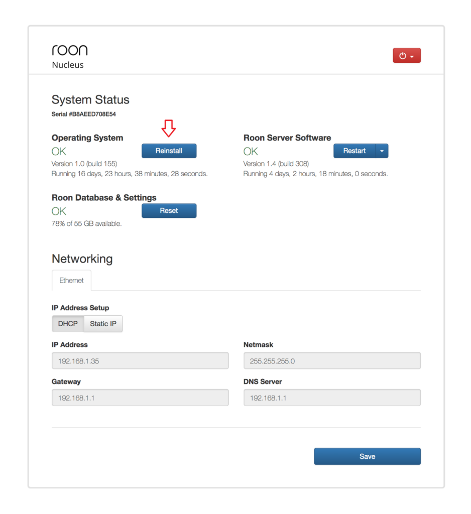 Roon Knowledge Base Fehlerbehebung Aktualisierung ACM Premium Audio