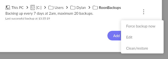 Roon Knowledge Base Fehlerbehebung Roon auf einen neuen Server verschieben ACM Premium Audio