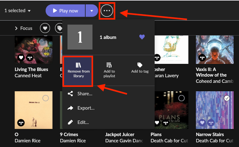 Roon Knowledge Base FAQs FAQ: Entfernen von Tidal-Inhalten aus Ihrer Roon-Bibliothek ACM Premium Audio