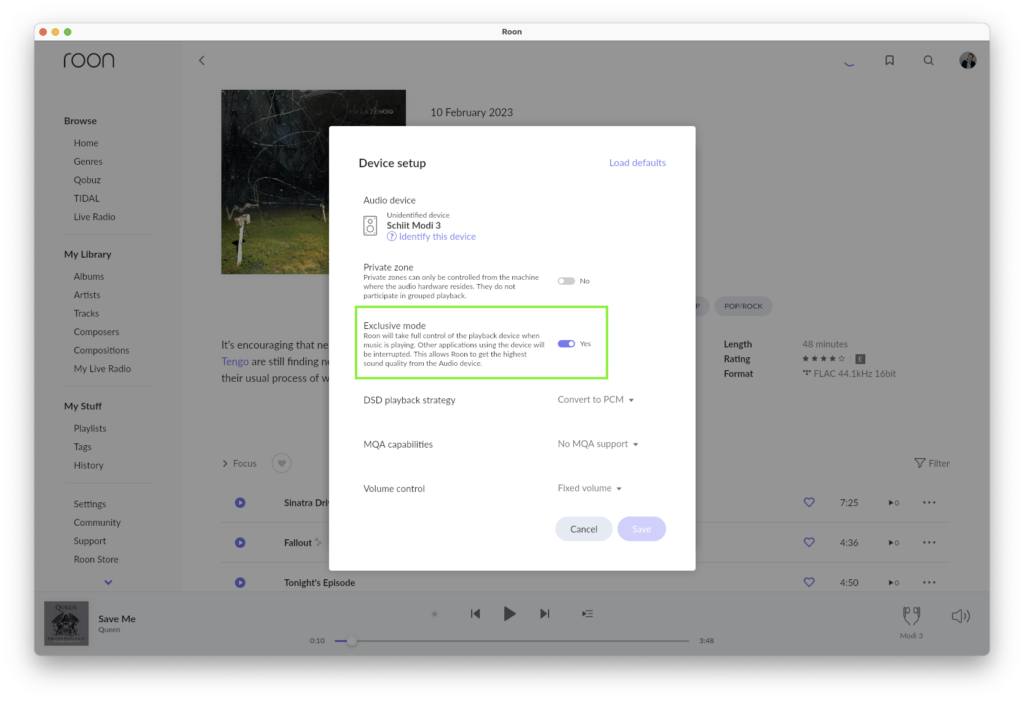 Roon Knowledge Base FAQs FAQ: Was ist der Exclusive Mode? ACM Premium Audio