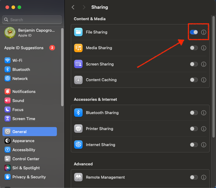 Roon Knowledge Base FAQs FAQ: Wie erstelle ich einen gemeinsamen Ordner auf dem Mac und füge ihn als überwachten Ordner in Roon hinzu? ACM Premium Audio