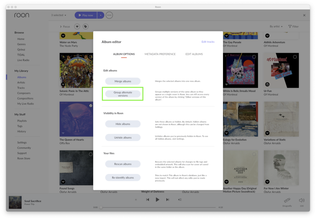 Roon Knowledge Base FAQs FAQ: Wie geht Roon mit mehreren Versionen desselben Albums um? ACM Premium Audio