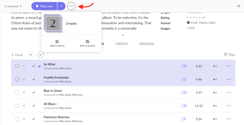 Roon Knowledge Base FAQs Was ist der Unterschied zwischen Alben in meiner Bibliothek und Alben außerhalb meiner Bibliothek? ACM Premium Audio