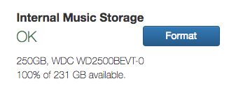 Roon Knowledge Base Für Fortgeschrittene Internen ROCK-Speicher formatieren ACM Premium Audio