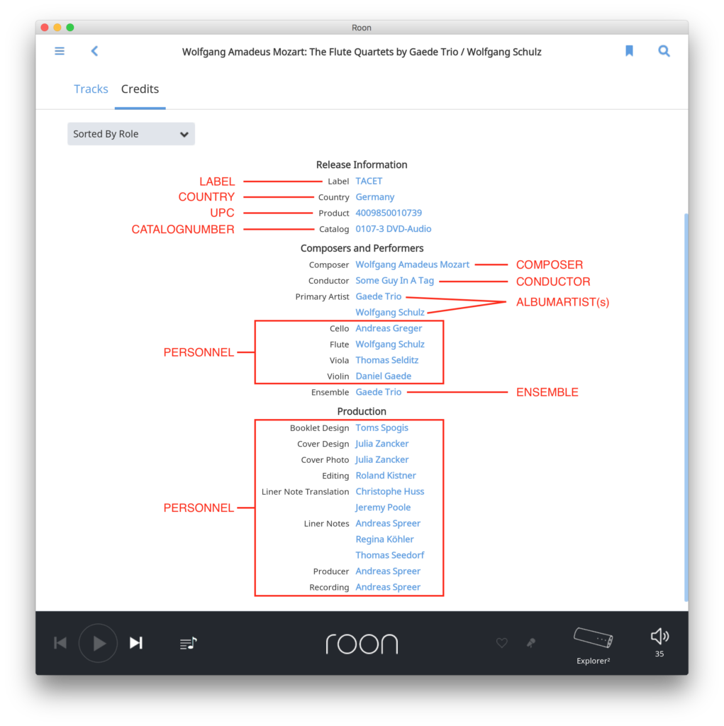 Roon Knowledge Base Verwalten Der Musikbibliothek Datei-Tag Bewährte Praxis ACM Premium Audio