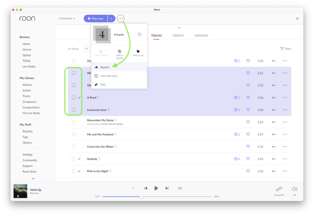 Roon Knowledge Base Verwalten Der Musikbibliothek Exportieren ACM Premium Audio