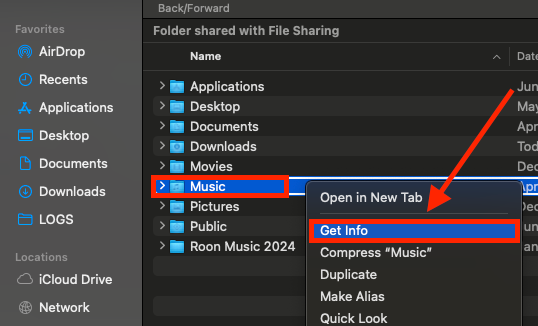 Roon Knowledge Base Verwalten Ihrer Musikbibliothek Hinzufügen lokaler Titel mit „New Folder“ ACM Premium Audio