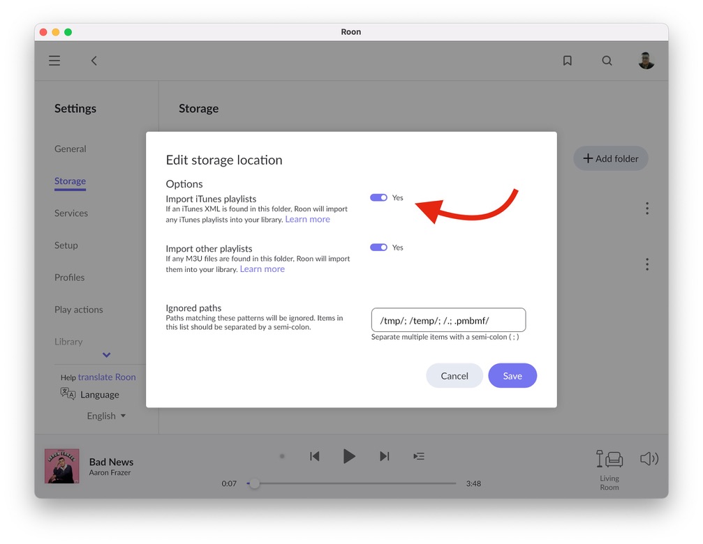 Roon Knowledge Base Verwalten Der Musikbibliothek Importieren von Wiedergabelisten ACM Premium Audio