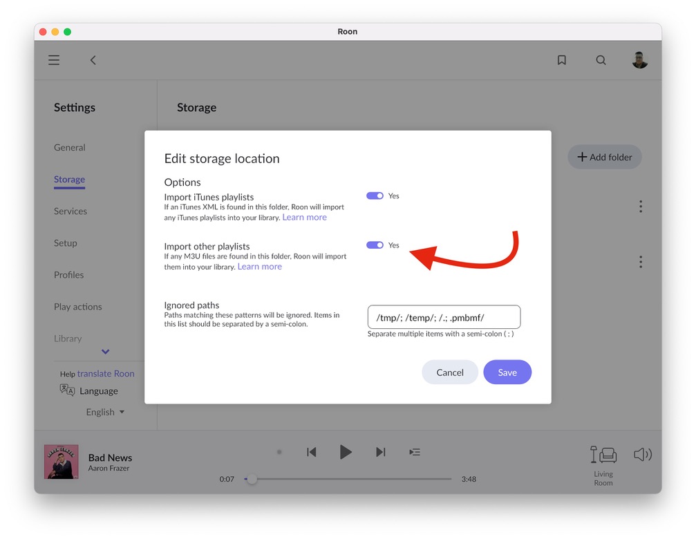 Roon Knowledge Base Verwalten Der Musikbibliothek Importieren von Wiedergabelisten ACM Premium Audio