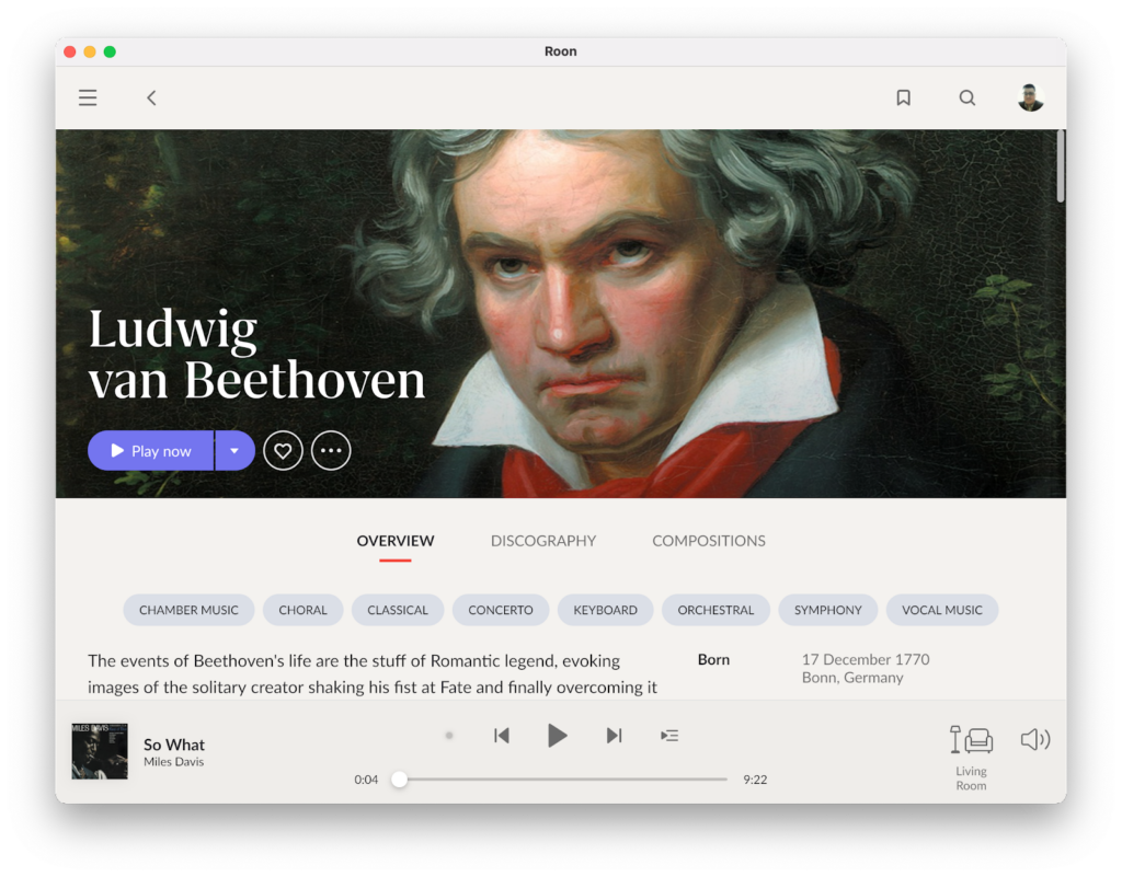 Roon Knowledge Base Verwalten Der Musikbibliothek Komponisten ACM Premium Audio