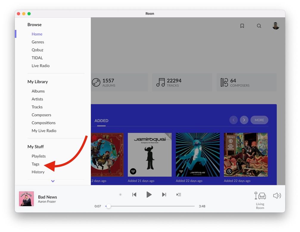 Roon Knowledge Base Verwalten Der Musikbibliothek Tags ACM Premium Audio