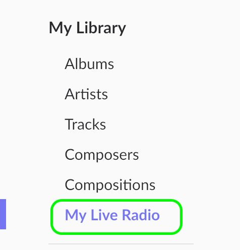 Roon Knowledge Base Neue Musik Entdecken Live-Radio ACM Premium Audio