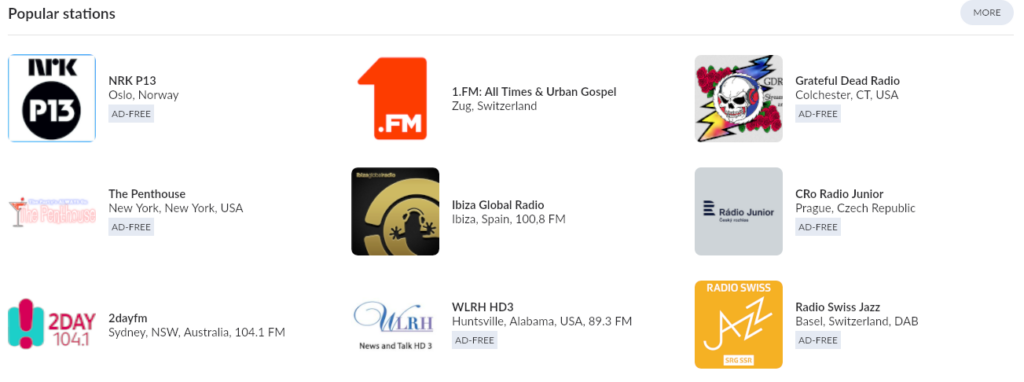 Roon Knowledge Base Neue Musik Entdecken Live-Radio ACM Premium Audio