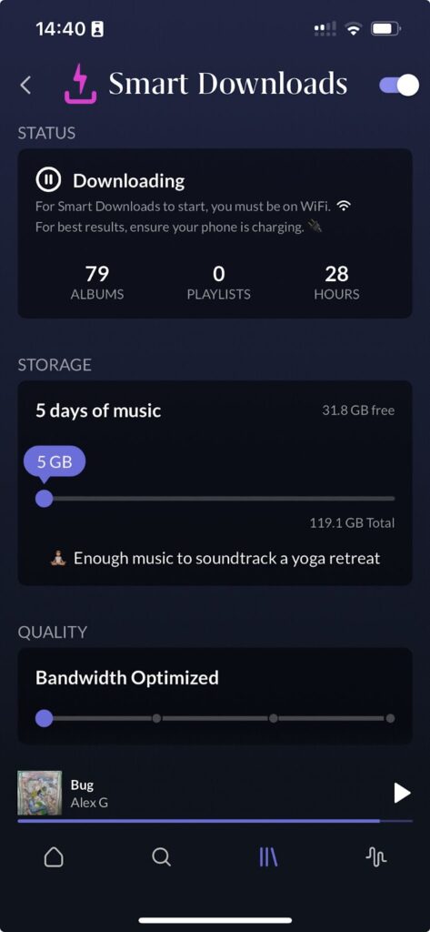 Roon Knowledge Base ARC Smart Downloads ACM Premium Audio