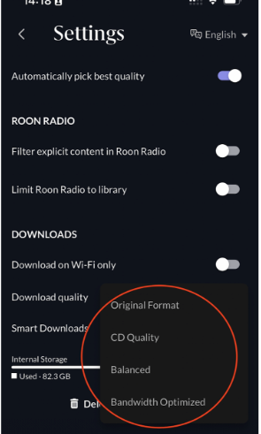 Roon Knowledge Base ARC Smart Downloads ACM Premium Audio