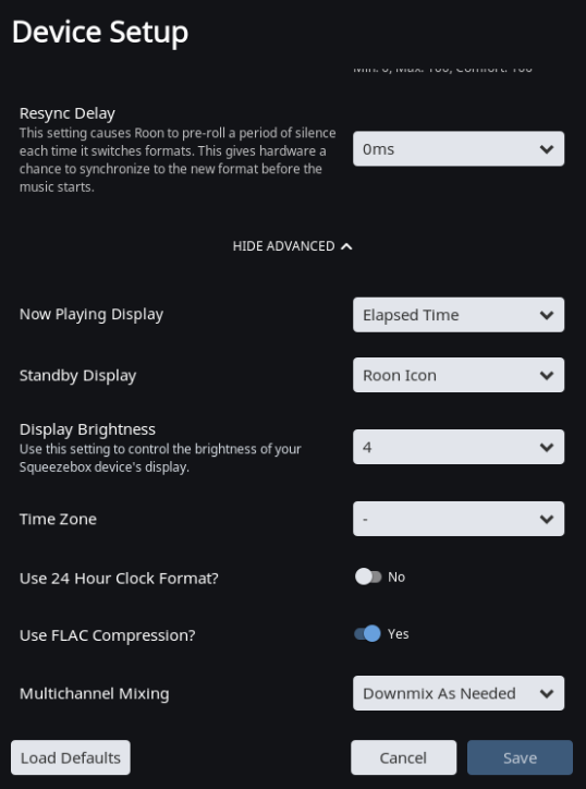 Roon Knowledge Base Richten Sie Ihre Audioausgänge Ein Sqeezebox-Einrichtung ACM Premium Audio