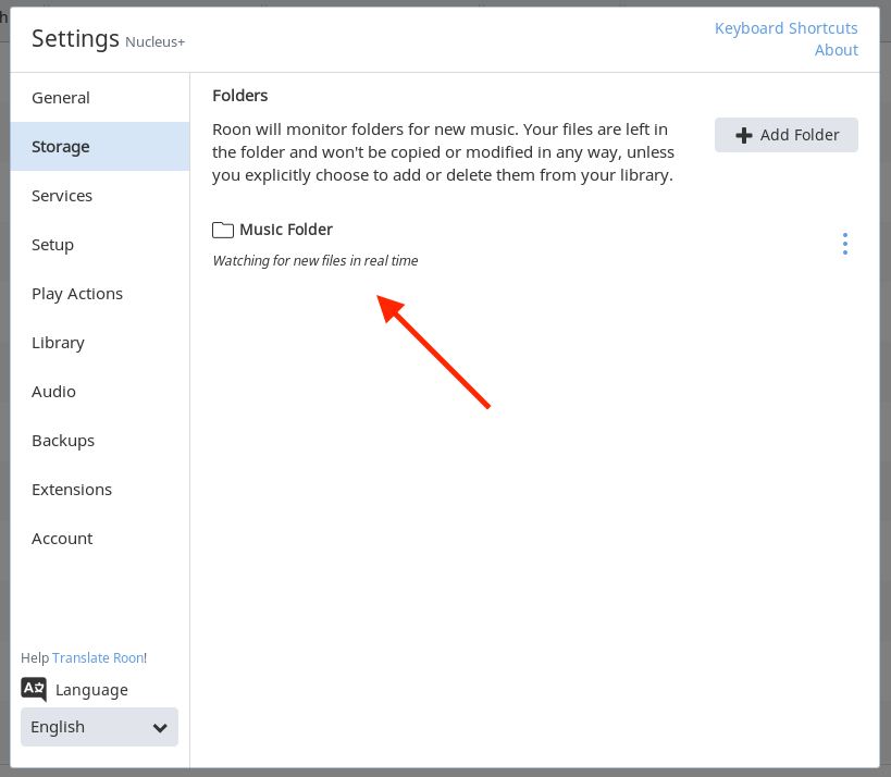 Roon Knowledge Base Über Nucleus Interner Speicher des Nucleus ACM Premium Audio