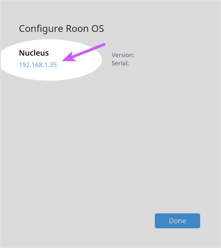 Roon Knowledge Base Über Nucleus Nucleus Web-Administrationsschnittstelle ACM Premium Audio
