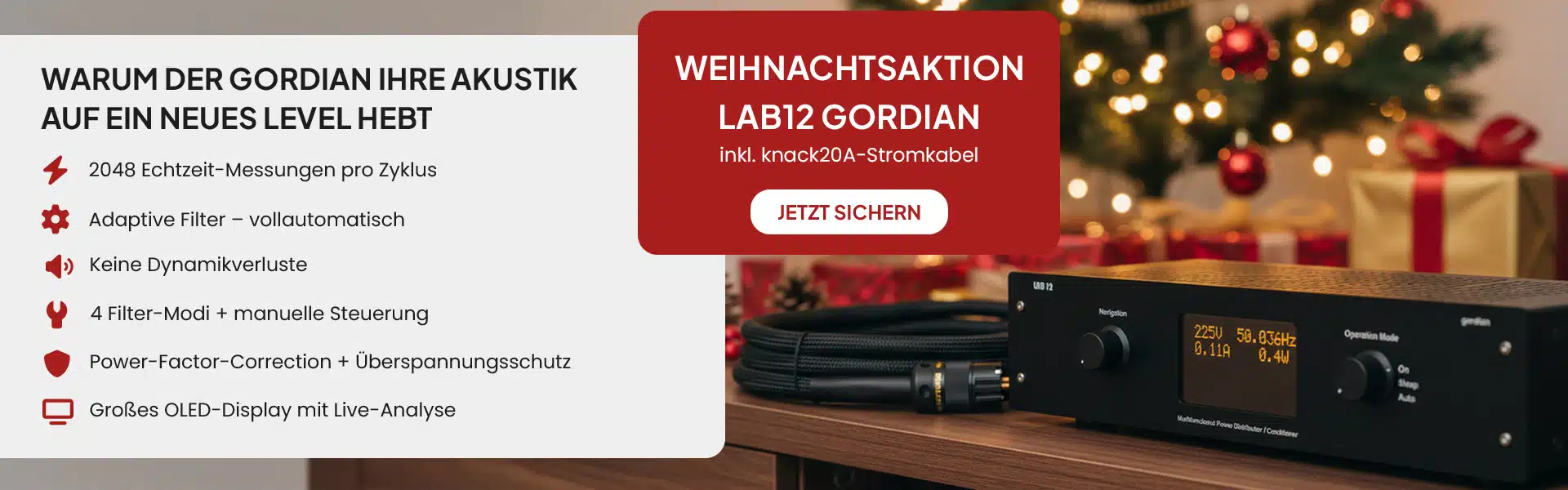 Lab12 Stromfilter gordian inkl. Stromkabel knack 20A