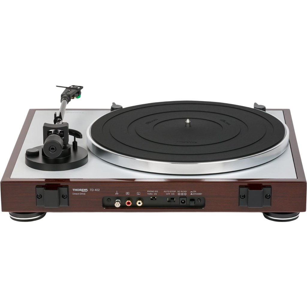 Thorens Plattenspieler TD 402 DD kostenlos und unverbindlich als Testpaket zu Hause ausprobieren.