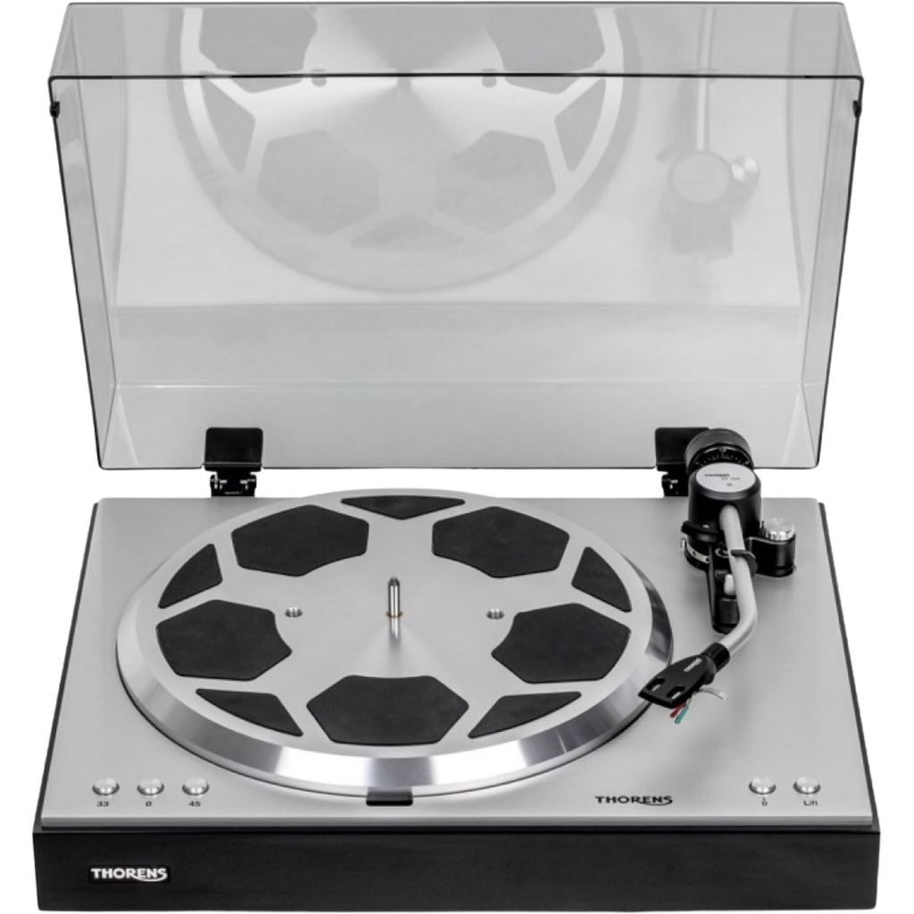 Thorens Plattenspieler TD 404 DD kostenlos und unverbindlich als Testpaket zu Hause ausprobieren.